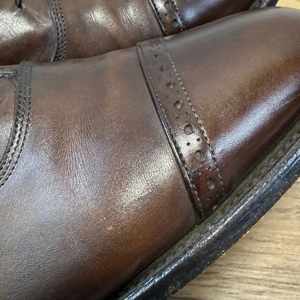 Allen Edmonds Byron Oxford Mens 10.5 C Brown Cap Toe Brogue 14380